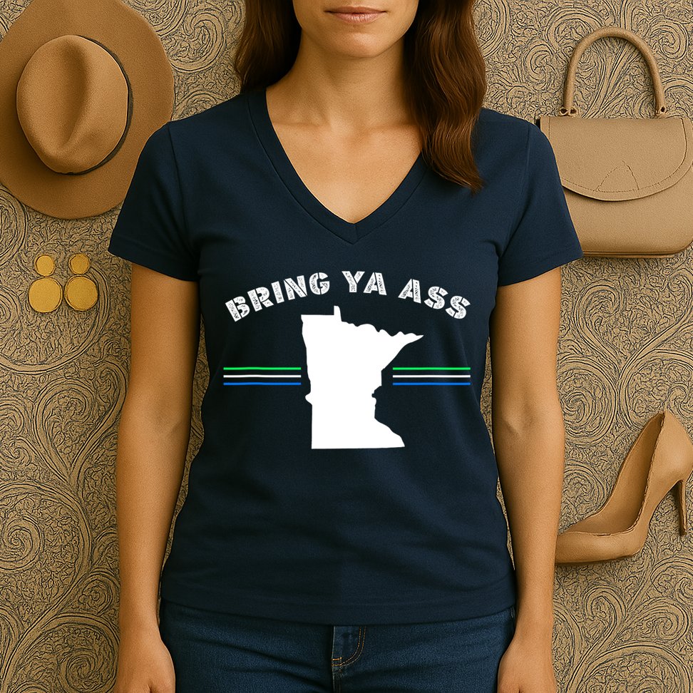 Minnesota Bring Ya Ass Women's V-Neck T-Shirt