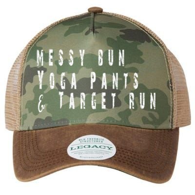 Messy Bun Yoga Pants Target Run Funny Novelty Busy Mom Gift Legacy Tie Dye Trucker Hat