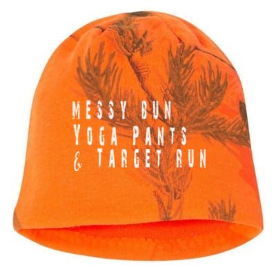 Messy Bun Yoga Pants Target Run Funny Novelty Busy Mom Gift Kati - Camo Knit Beanie