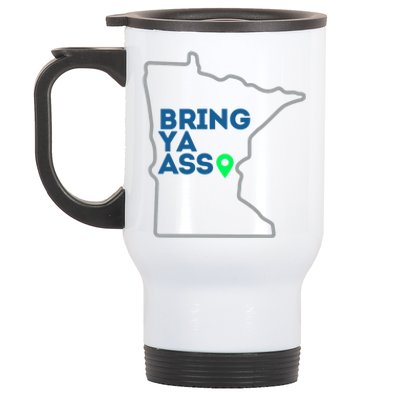 Minnesota Bring Ya Ass Stainless Steel Travel Mug