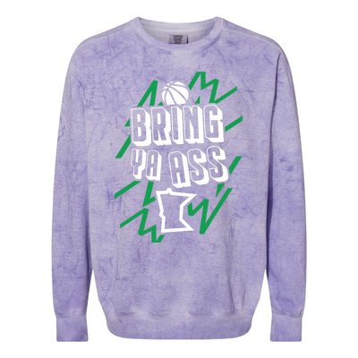 Minnesota Bring Ya Ass Colorblast Crewneck Sweatshirt