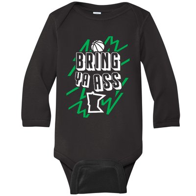 Minnesota Bring Ya Ass Baby Long Sleeve Bodysuit