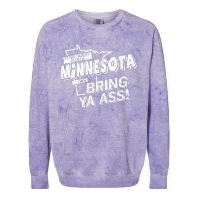 Minnesota Bring Ya Ass Colorblast Crewneck Sweatshirt