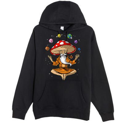 Mushroom Buddha Zen Yoga Meditation Psychedelic Hippie Fungi Premium Pullover Hoodie