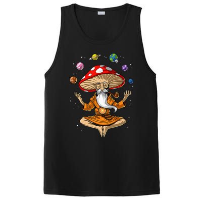 Mushroom Buddha Zen Yoga Meditation Psychedelic Hippie Fungi PosiCharge Competitor Tank