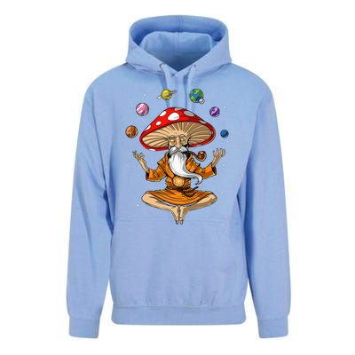 Mushroom Buddha Zen Yoga Meditation Psychedelic Hippie Fungi Unisex Surf Hoodie