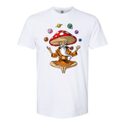 Mushroom Buddha Zen Yoga Meditation Psychedelic Hippie Fungi Softstyle® CVC T-Shirt