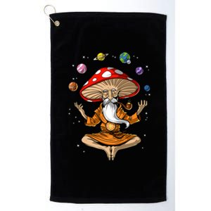 Mushroom Buddha Zen Yoga Meditation Psychedelic Hippie Fungi Gift Platinum Collection Golf Towel