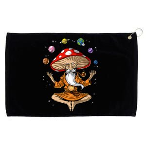 Mushroom Buddha Zen Yoga Meditation Psychedelic Hippie Fungi Gift Grommeted Golf Towel