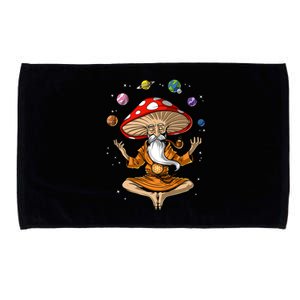 Mushroom Buddha Zen Yoga Meditation Psychedelic Hippie Fungi Gift Microfiber Hand Towel