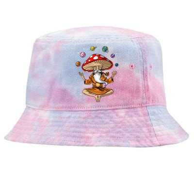 Mushroom Buddha Zen Yoga Meditation Psychedelic Hippie Fungi Tie-Dyed Bucket Hat