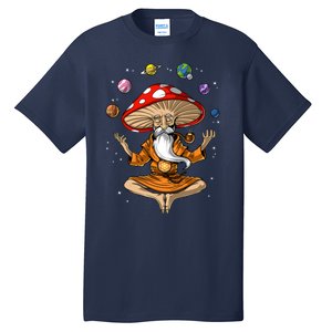 Mushroom Buddha Zen Yoga Meditation Psychedelic Hippie Fungi Tall T-Shirt