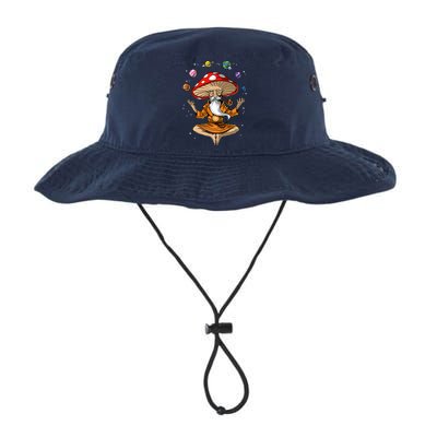 Mushroom Buddha Zen Yoga Meditation Psychedelic Hippie Fungi Legacy Cool Fit Booney Bucket Hat