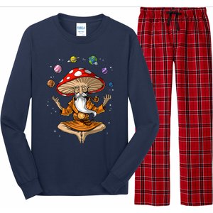 Mushroom Buddha Zen Yoga Meditation Psychedelic Hippie Fungi Long Sleeve Pajama Set