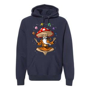 Mushroom Buddha Zen Yoga Meditation Psychedelic Hippie Fungi Premium Hoodie