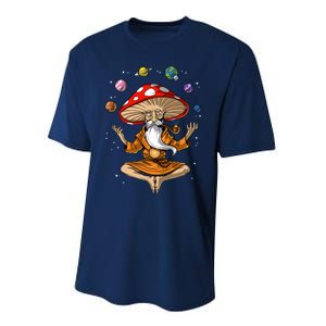 Mushroom Buddha Zen Yoga Meditation Psychedelic Hippie Fungi Performance Sprint T-Shirt