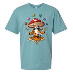 Mushroom Buddha Zen Yoga Meditation Psychedelic Hippie Fungi Sueded Cloud Jersey T-Shirt