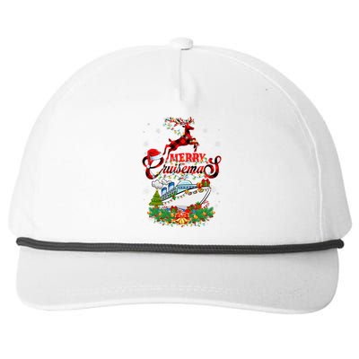 Merry Cruisemas 2024 Christmas Santa Reindeer Cruise Snapback Five-Panel Rope Hat