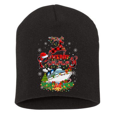 Merry Cruisemas 2024 Christmas Santa Reindeer Cruise Short Acrylic Beanie