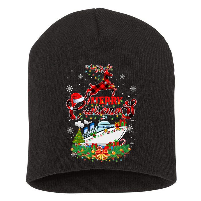 Merry Cruisemas 2024 Christmas Santa Reindeer Cruise Short Acrylic Beanie