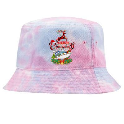 Merry Cruisemas 2024 Christmas Santa Reindeer Cruise Tie-Dyed Bucket Hat