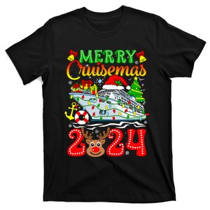 Merry Cruisemas 2024 Cruise Christmas Rudolph Xmas Pajamas T-Shirt