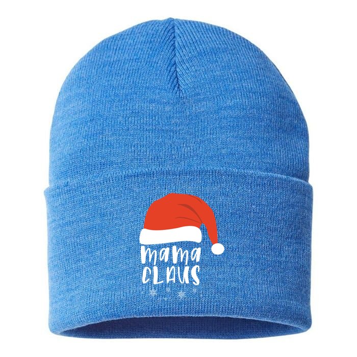 Mama Claus 2020 Holiday Season Funny Gift Sustainable Knit Beanie