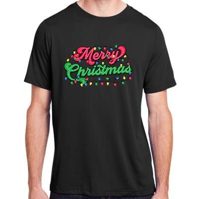 Merry Christmas 2024 Family Matching Christmas Lights Xmas Adult ChromaSoft Performance T-Shirt