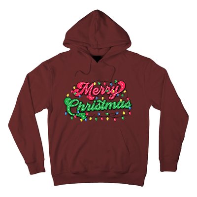 Merry Christmas 2024 Family Matching Christmas Lights Xmas Hoodie