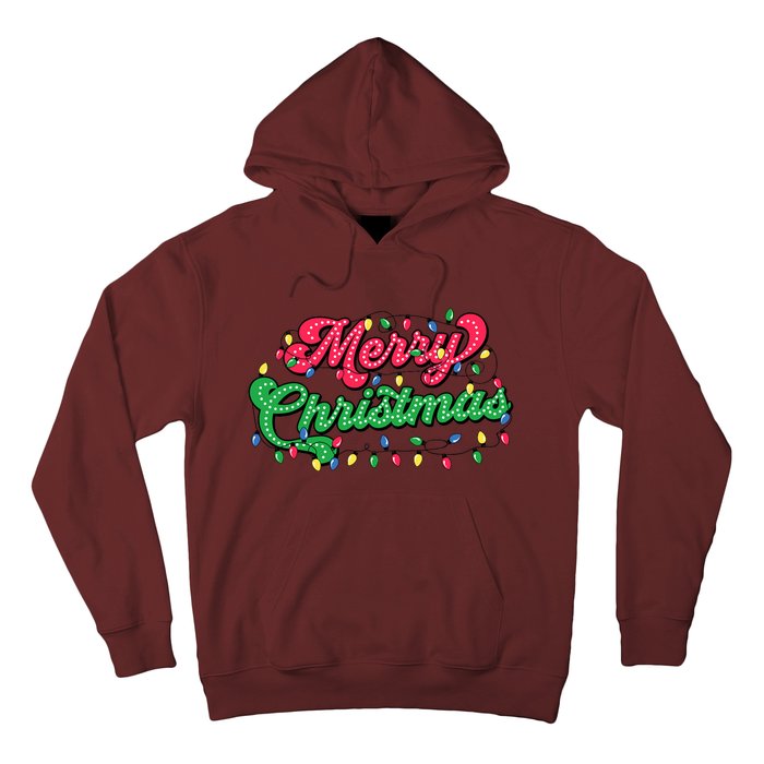 Merry Christmas 2024 Family Matching Christmas Lights Xmas Hoodie