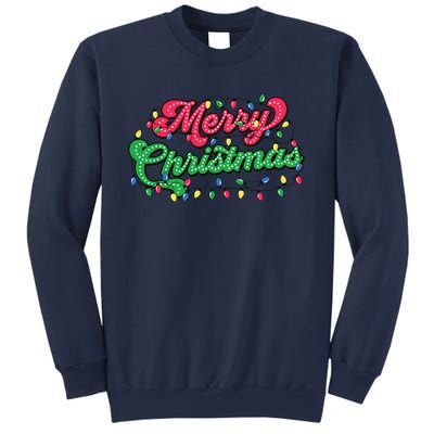 Merry Christmas 2024 Family Matching Christmas Lights Xmas Sweatshirt