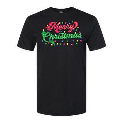 Merry Christmas 2024 Family Matching Christmas Lights Xmas Softstyle CVC T-Shirt