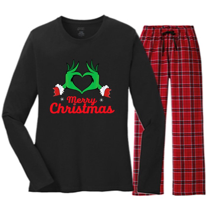 Merry Christmas 2025 Women's Long Sleeve Flannel Pajama Set 