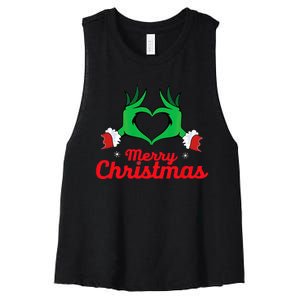 Merry Christmas 2025 Women's Racerback Cropped Tank