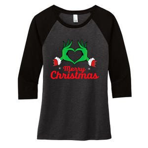 Merry Christmas 2025 Women's Tri-Blend 3/4-Sleeve Raglan Shirt