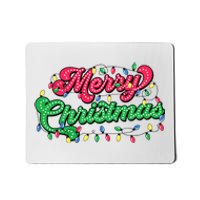 Merry Christmas 2024 Family Matching Christmas Lights Xmas Mousepad