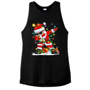 Merry Christmas 2024 Funny Santa Claus Christmas Lights Ladies PosiCharge Tri-Blend Wicking Tank