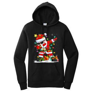 Merry Christmas 2024 Funny Santa Claus Christmas Lights Women's Pullover Hoodie