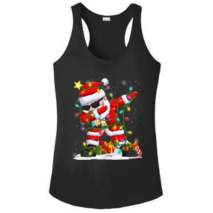 Merry Christmas 2024 Funny Santa Claus Christmas Lights Ladies PosiCharge Competitor Racerback Tank