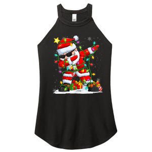 Merry Christmas 2024 Funny Santa Claus Christmas Lights Women's Perfect Tri Rocker Tank