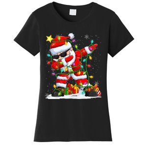 Merry Christmas 2024 Funny Santa Claus Christmas Lights Women's T-Shirt