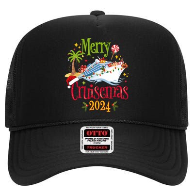 Merry Cruisemas 2024 Family Cruise Group High Crown Mesh Back Trucker Hat