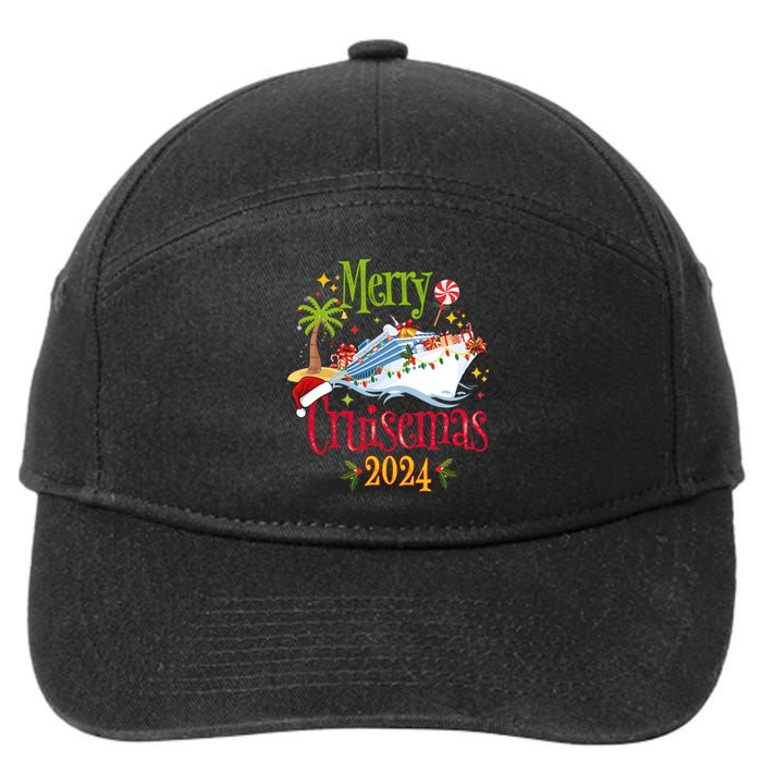 Merry Cruisemas 2024 Family Cruise Group 7-Panel Snapback Hat