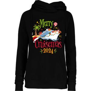 Merry Cruisemas 2024 Family Cruise Group Womens Funnel Neck Pullover Hood