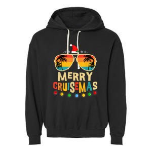 Merry Cruisemas 2025 Christmas Santa Reindeer Cruise Garment-Dyed Fleece Hoodie