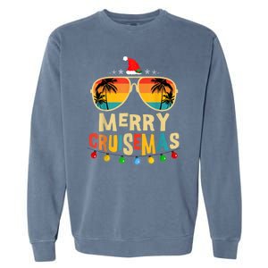 Merry Cruisemas 2025 Christmas Santa Reindeer Cruise Garment-Dyed Sweatshirt