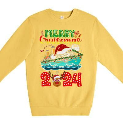 Merry Cruisemas 2024 Cruise Christmas Xmas Pajamas Premium Crewneck Sweatshirt