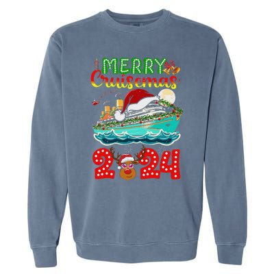 Merry Cruisemas 2024 Cruise Christmas Xmas Pajamas Garment-Dyed Sweatshirt