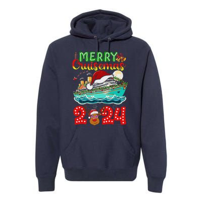 Merry Cruisemas 2024 Cruise Christmas Xmas Pajamas Premium Hoodie