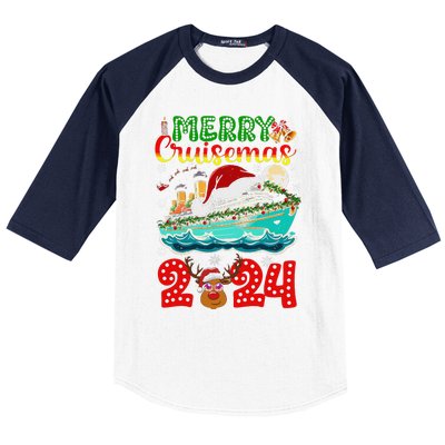 Merry Cruisemas 2024 Cruise Christmas Xmas Pajamas Baseball Sleeve Shirt